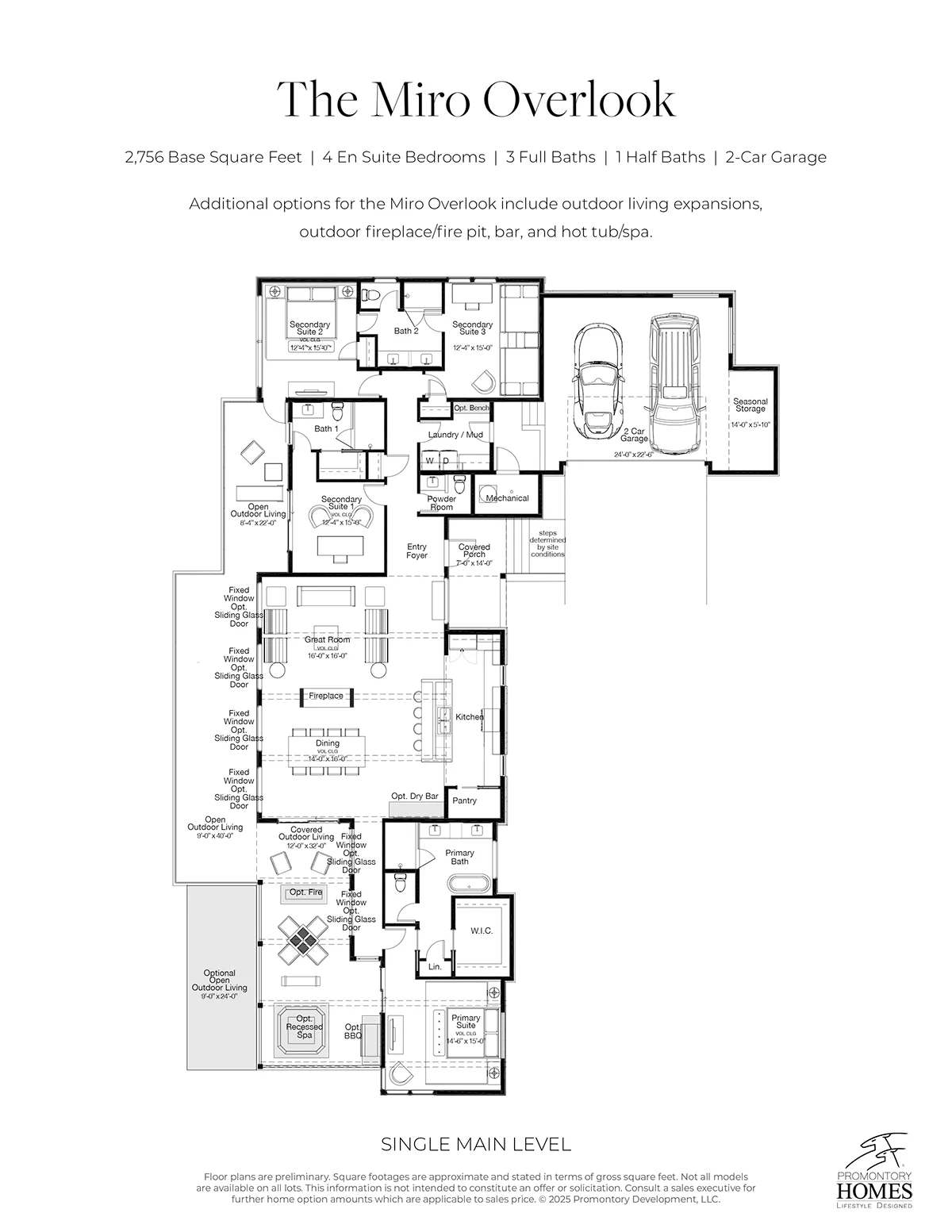 The Miro Overlook floorplan
