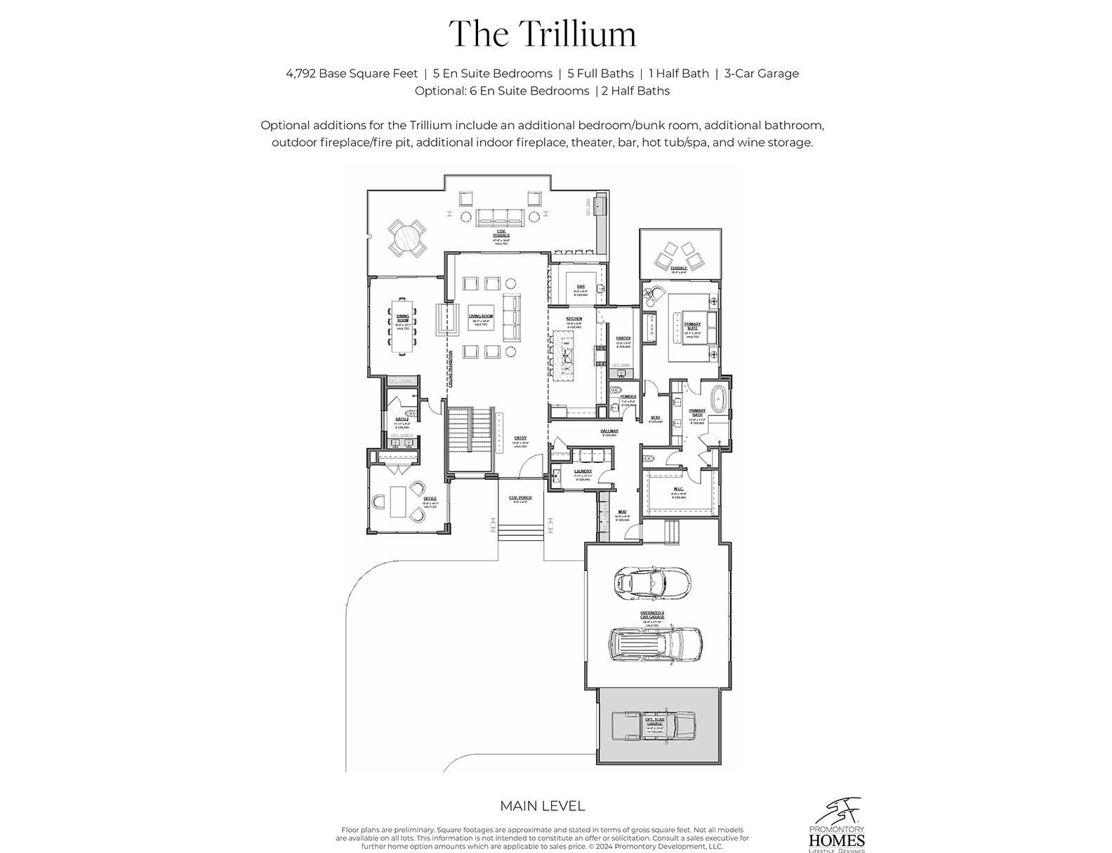 Trillium Floor Plan at Promontory Club