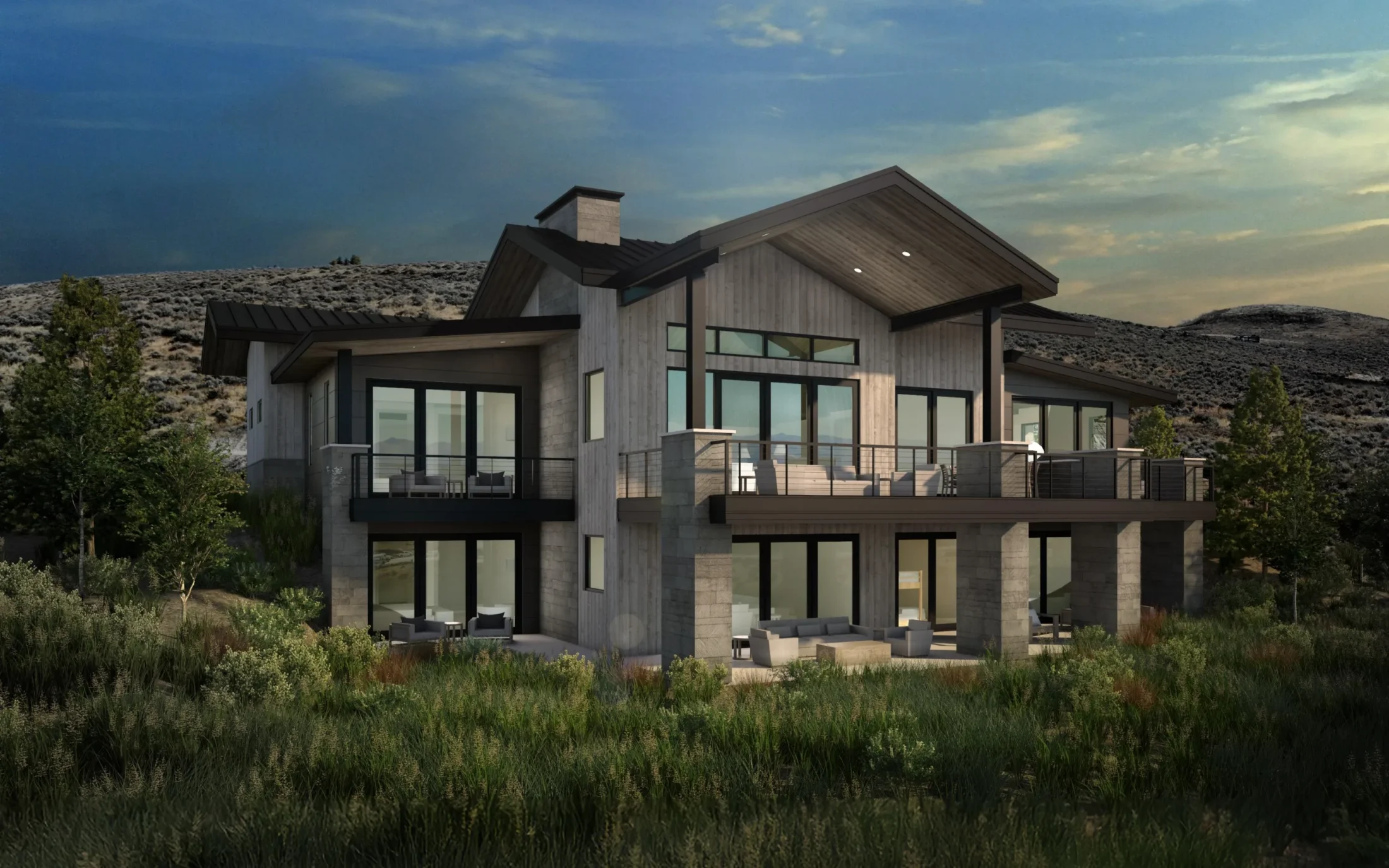 The Lupine back exterior rendering