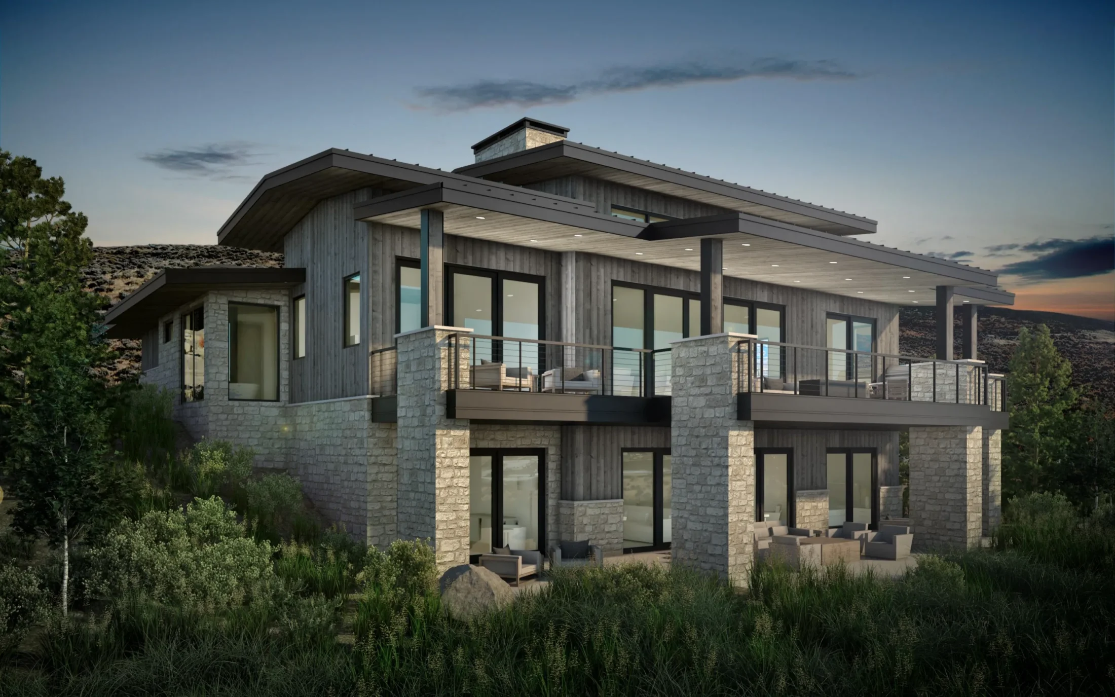 The Sage back exterior rendering