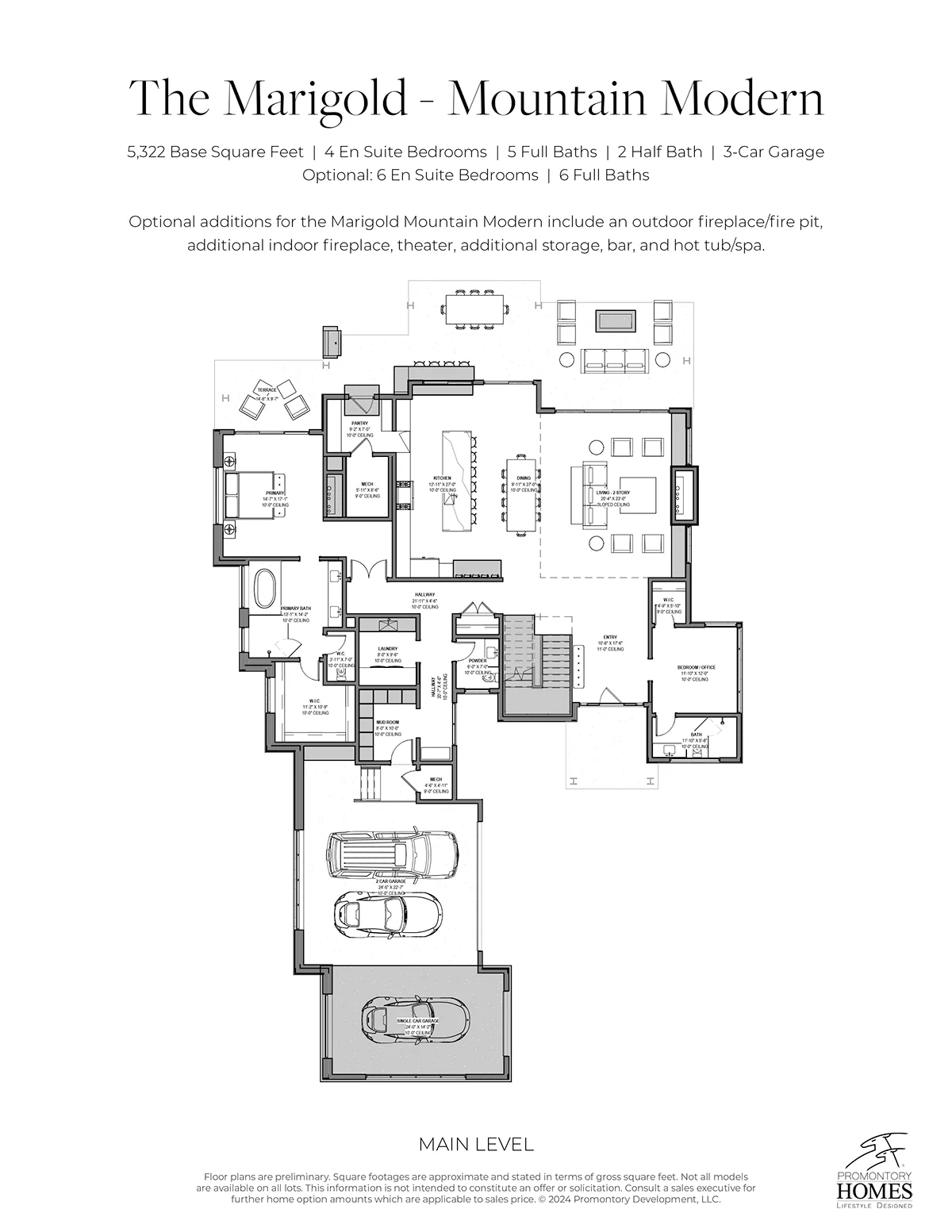 The Marigold Mountain Modern floorplan