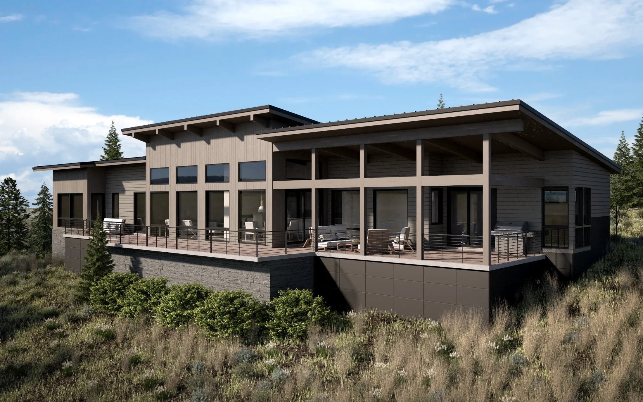 The Miro Overlook rear exterior rendering
