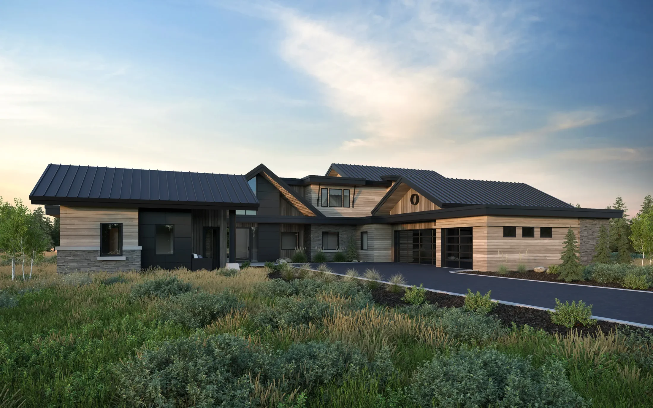 Front rendering of the Jasmine, a home from Promontory HOMES.