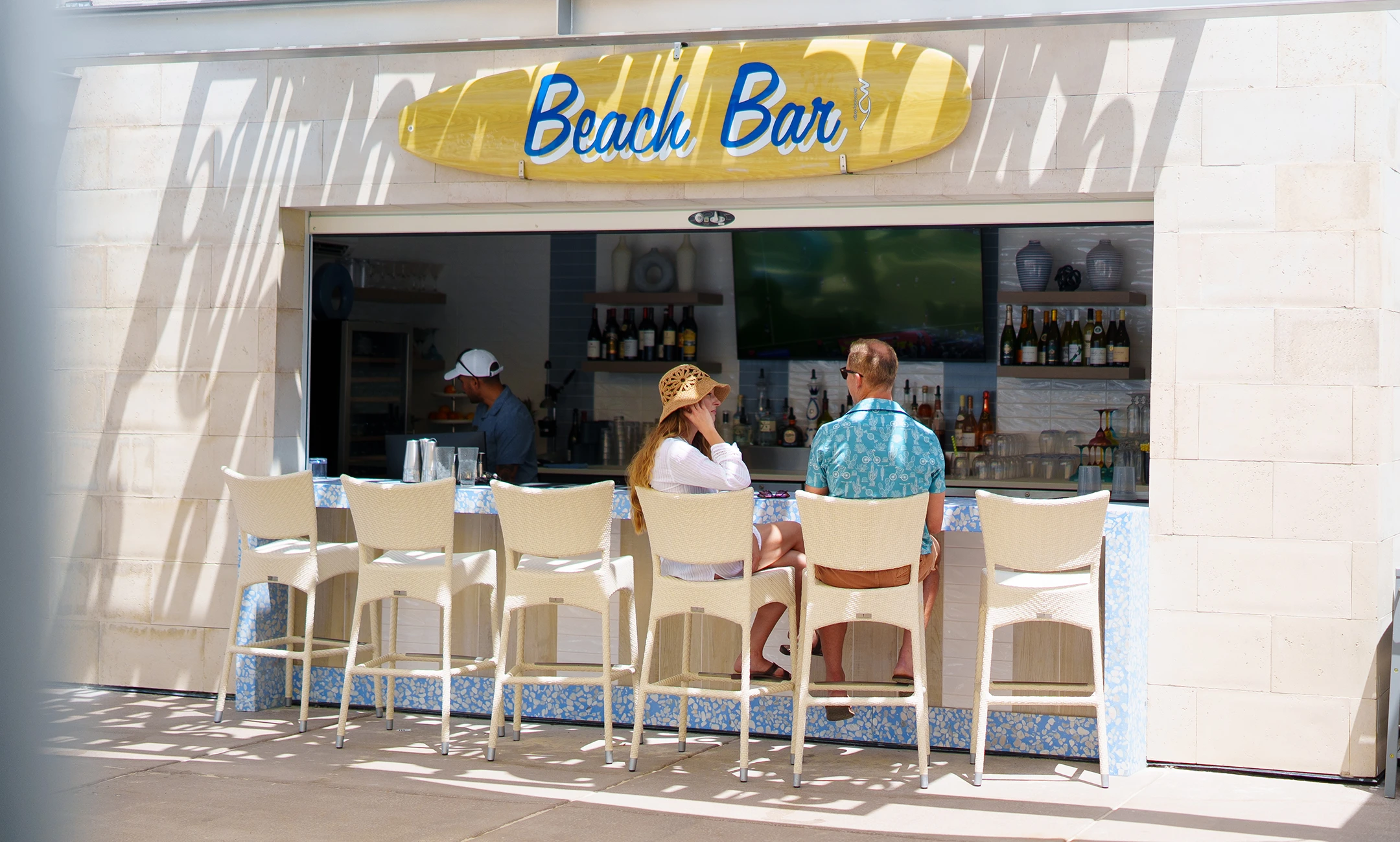 The walk up Beach Bar at the Beach Club in Promontory.